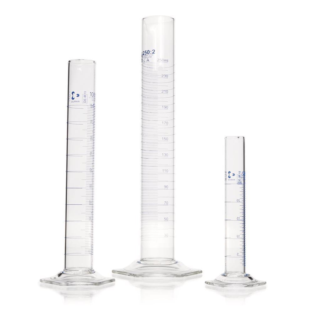 Maatcilinders DURAN® klasse A, blauw gegradueerd 500 ml
